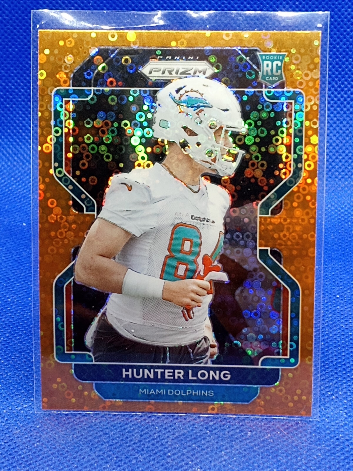 Hunter Long ROOKIE CARD Orange Disco PRIZM 2021 Panini Prizm