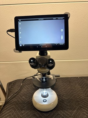 Swift M10 Research LED Microscope Trinocular W/Moticam BTU & Motic MT1001 Tablet