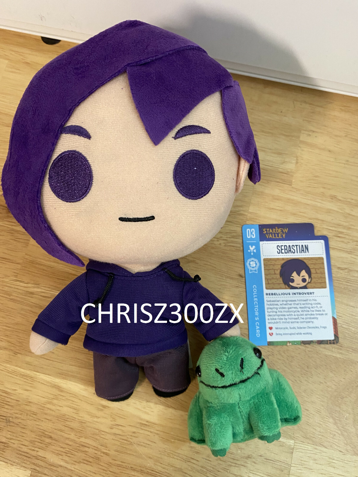 Stardew Valley Sebastian + Magnetic Mini Frog Plush Plushie Figure 