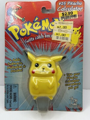 1999 RARE Pokemon #25 Pikachu Calculator  MOC Unopened Super Rare!