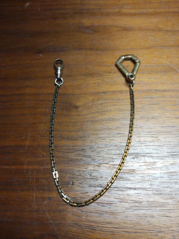 Vintage Kreisler USA Pocket Watch Chain Claw Hook Clip Gold Filled