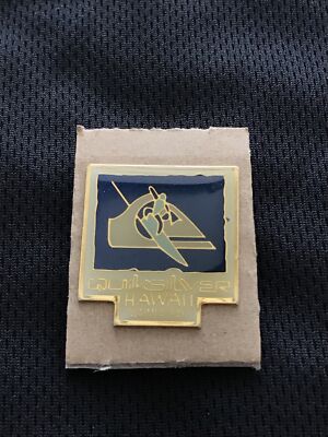 VINTAGE QUIKSILVER EDDIE AIKAU WOULD GO WAIMEA BAY HAWAII 1980 s SURF LAPEL PIN