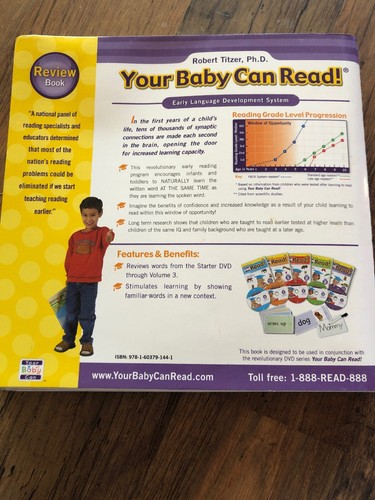 Your Baby Can Read Lift Flap Word & Picture Review Book Early Language System