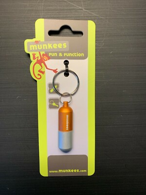 Munkees Keychain Waterproof Capsule Small Assorted Colors - 3625