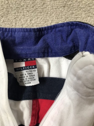 Vintage Tommy Hilfiger 1/4 Zip Pullover Sweater Sz Youth Xl Fit Adult Small