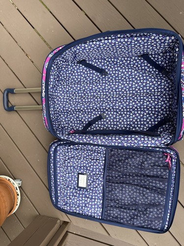 Vera Bradley 27" Spinner Suitcase Paisley Purple Travel Luggage