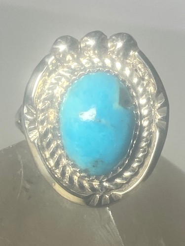 Turquoise ring southwest sterling silver women girls
