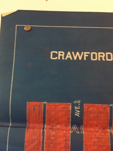 Vintage Chicago Land Survey Plot Lot Map Blueprint Crawford Chase L Krenn Dato B