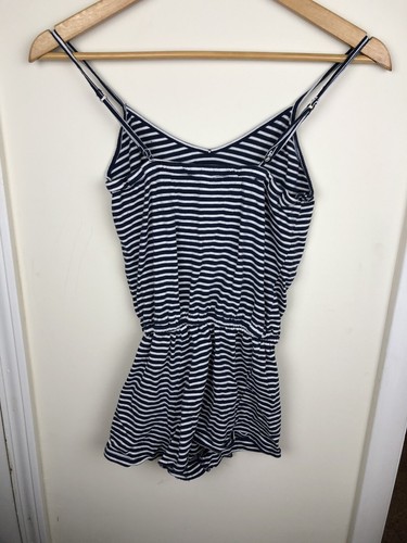 Aeropostale Women’s Navy Blue& White Strappy Romper Sz. XS Free Shipping