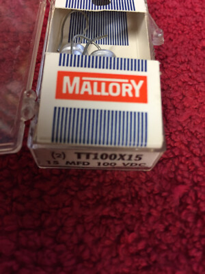 TT100X15 MALLORY  15MF 100V  CAPACITORS 2 PCS