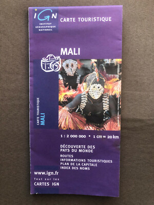 Mali : carte touristique IGN du Mali - échelle 1 : 2000 000 - carte actuelle