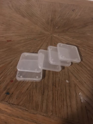 5 Plastic Transparent Standard SD SDHC Memory Card Case Holder Box Storage