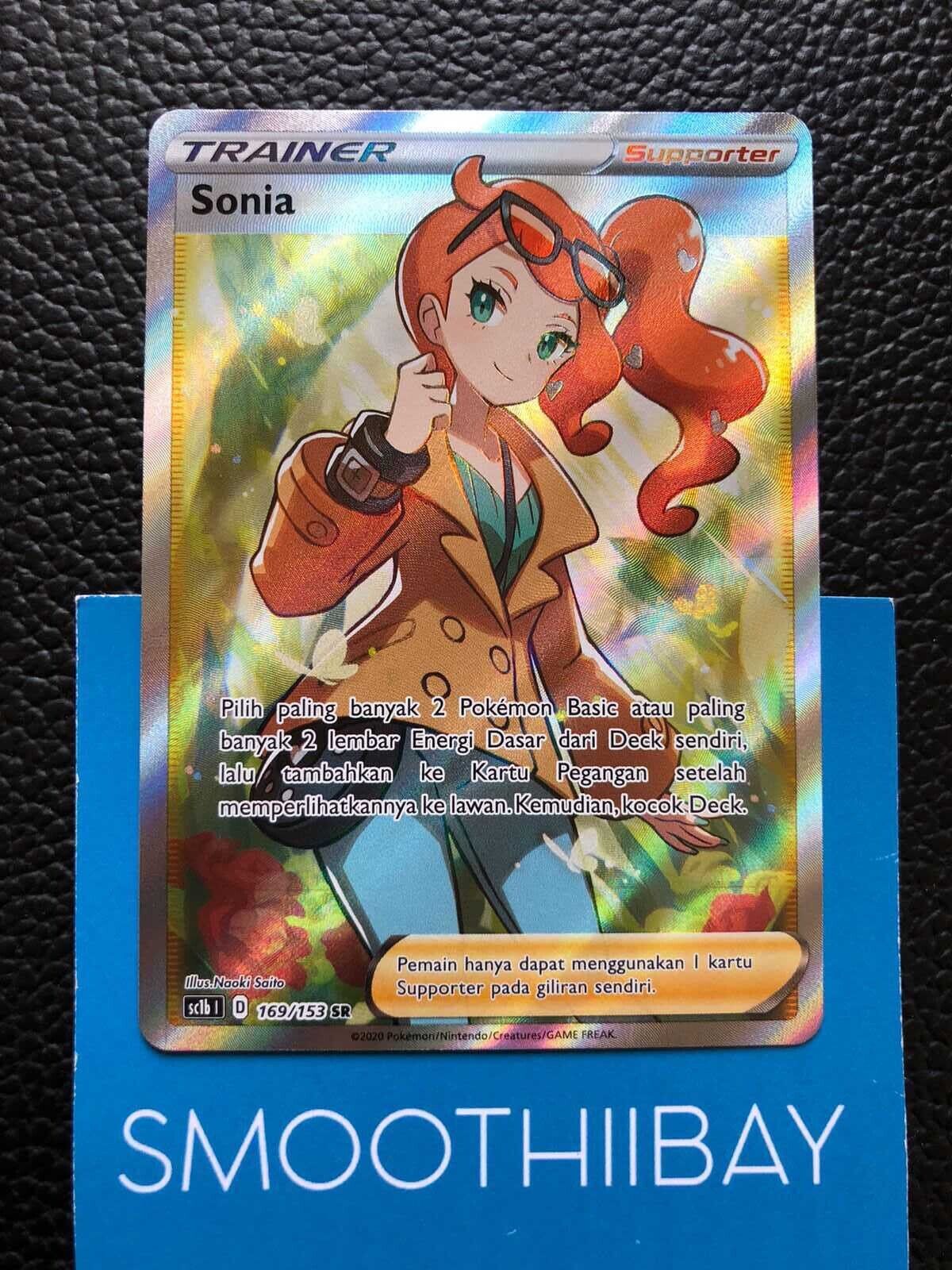Sonia FULL ART SC1B 169/153 SR Pokemon Card Indonesia Sonia FULL ART SC1B 169/153 SR Pokemon Card Indonesia