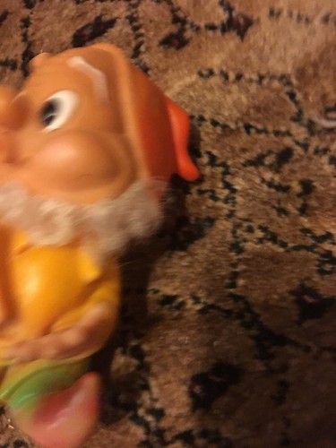 RARE VINTAGE WALT DISNEY SNOW WHITE & 7 DWARFS Rubber 7” Taiwan Made