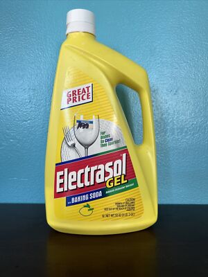 Vintage Electrasol Dishwashing Gel Liquid Baking Soda 50oz Lemon Detergent Prop