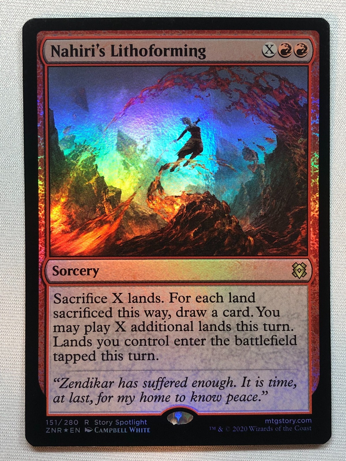 Nahiri's Lithoforming 2x FOIL ZNR MTG Zendikar Rising Rare MINT red Nahiri's Lithoforming 2x FOIL ZNR MTG Zendikar Rising Rare MINT red