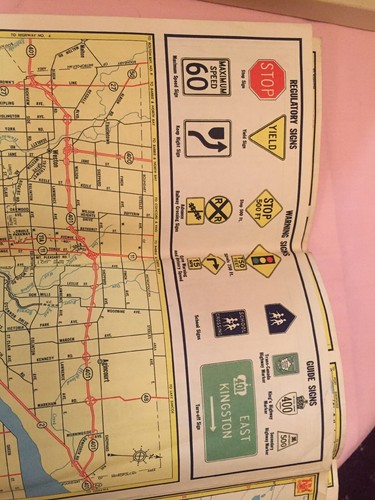 Vtg 1962 Ontario Canada Official Road Map