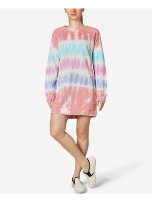 

ULTRA FLIRT Женское короткое прямое платье с длинными рукавами и круглым вырезом для подростков