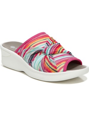

Женские розовые сандалии на танкетке BZEES с антимикробным покрытием Smile Toe Slip On Slide 8,5 M, Розовый, H9117F2