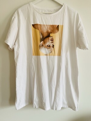 Primark Women s White Long T-shirt With Ariana Grande Sweetener Theme Size L