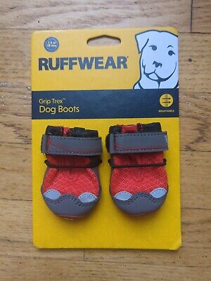 RUFFWEAR Grip Trex Dog Boots PAIR Red Sumac 1.5”/38mm Reflective NEW NIP