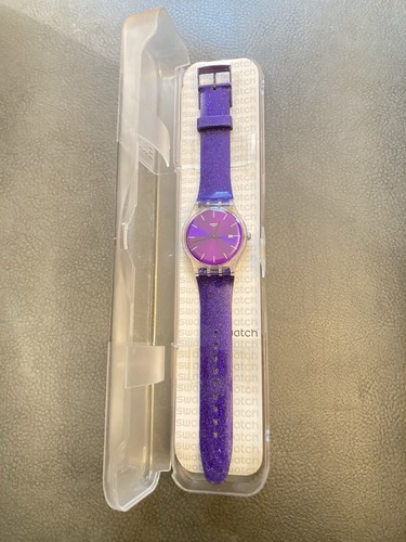 Swatch Ultraglitter Women's Watch - Purple Sparkle - SUOK400
