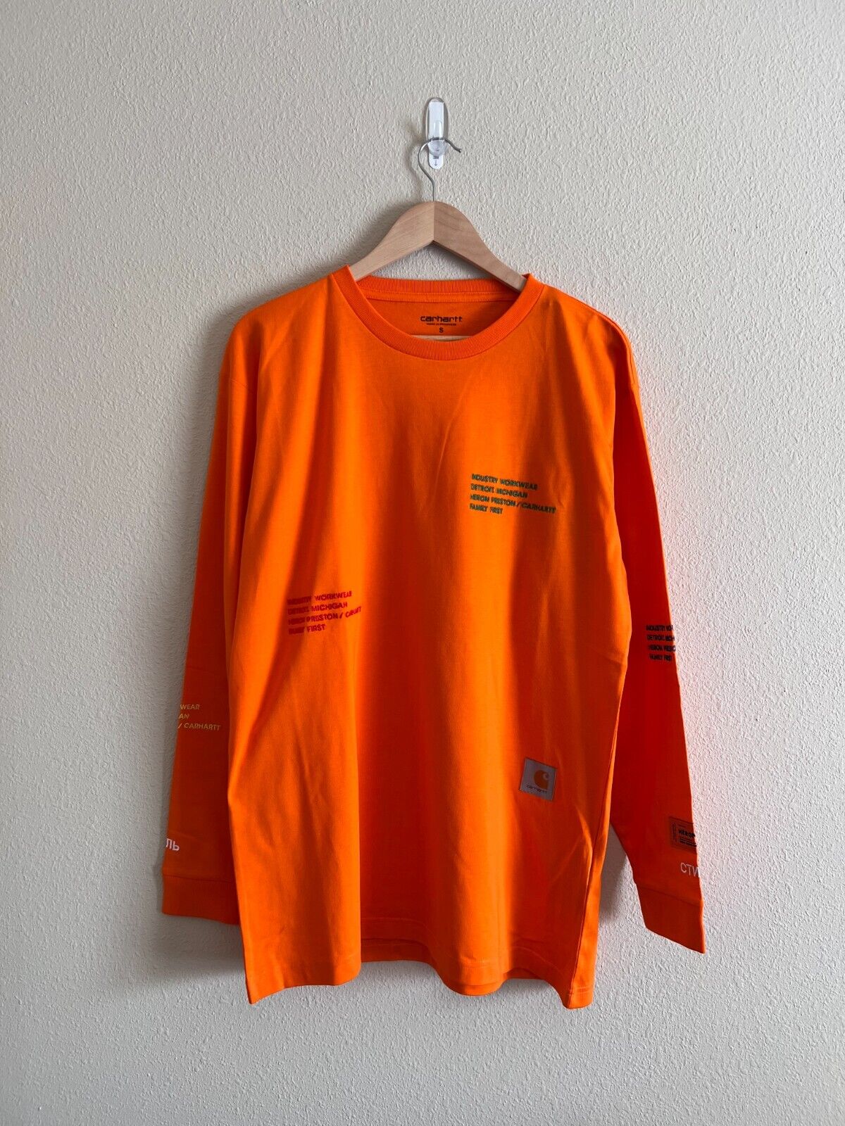 Heron Preston x Carhartt WIP Embroidered Long Sleeve - Size Heron Preston x Carhartt WIP Embroidered Long Sleeve - Size