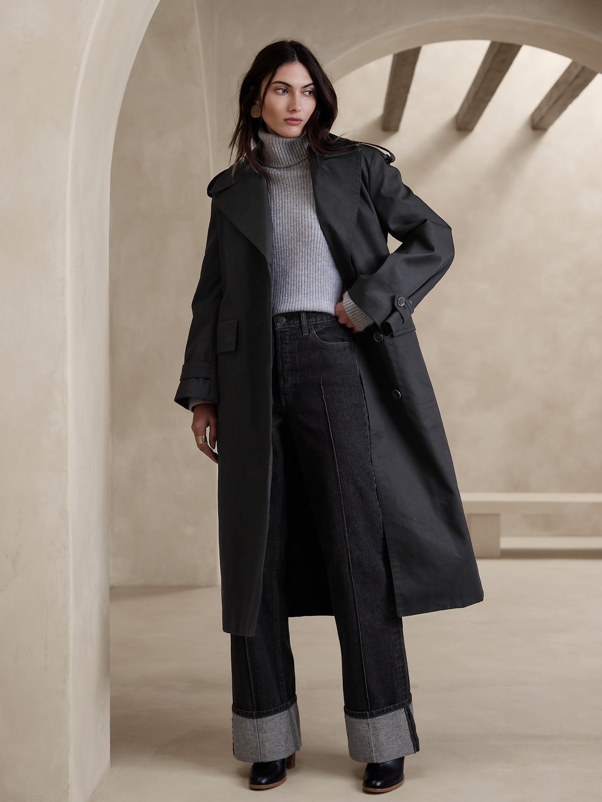 ジャケット・アウター BANANA REPUBLIC Asymmetrical Trench Coat $_57.JPG?set_id=880000500F