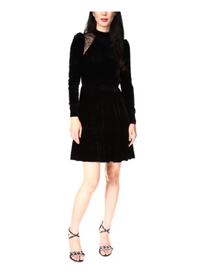 Женское платье MICHAEL MICHAEL KORS с черными вставками и коротким рукавом-пуфом + расклешенное платье 2XL