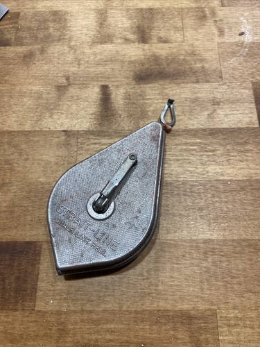 Vintage Strait Line Chalk Line Reel Plumb Bob, Carpentry Collectible