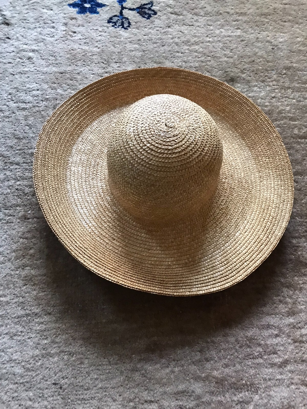 Betmar Womens Beige Tan 100% Straw 17" Wide Classy Sun Hat RN28993 Made in Italy