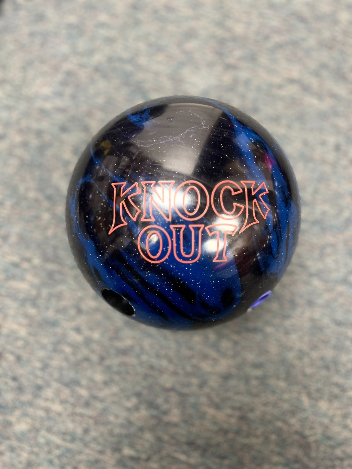 BRUNSWICK KNOCK OUT BLACK BLUE Bowling Ball Used 15 Lb