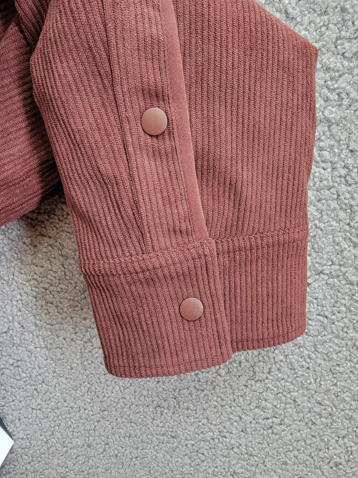 BASS OUTDOOR Relaxed Fit Corduroy Shirt Jacket Men's S Rum Raisin Long Sleeve - Picture 11 of 19