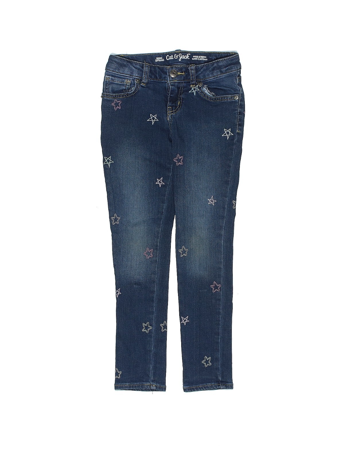 Girls Cat and Jack Skinny Jeans Size 6 NWT Ultimate Stretch Adjustable Waist