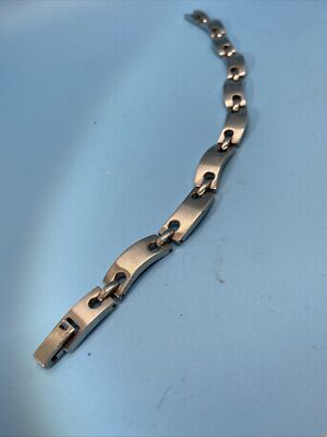 SHR Stainless Steel Tungsten Link Men's Bracelet 8.5  Great Quality & Weight