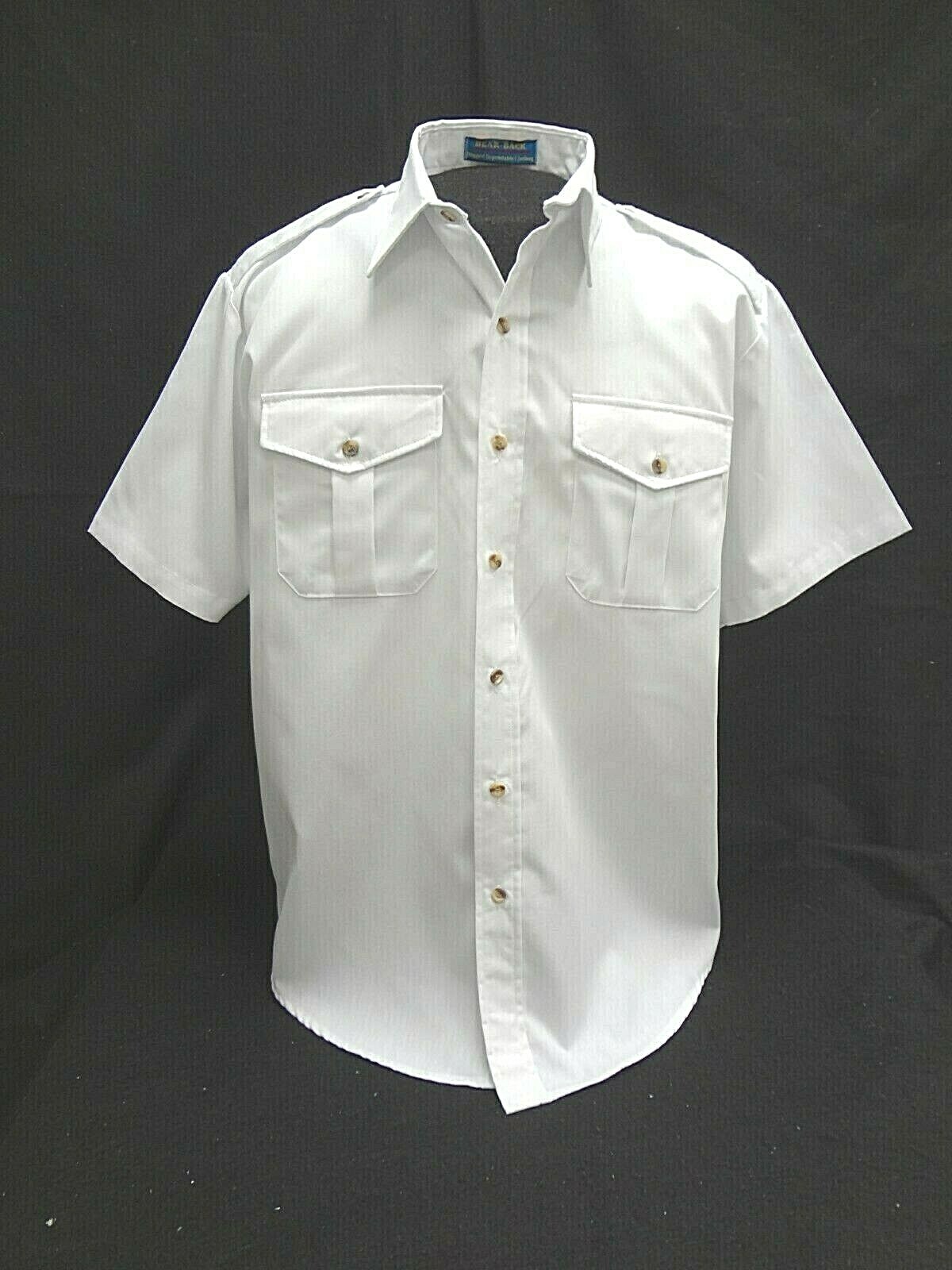 BEAR BACK~Mens SPORTSMAN'S Hunting Fishing Casual Dress Shirt WHITE~Size L~NWOT