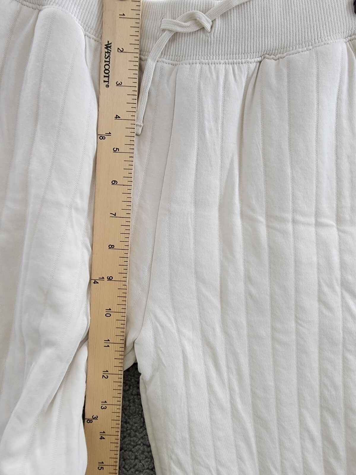 Polo Ralph Lauren Quilted Jogger Pant Big Girls L (12-14) Antique Cream Pull On - Picture 8 of 17