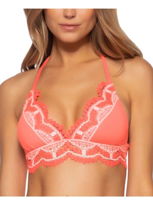 Женский купальник BECCA с коралловой отделкой крючком и галстуком Delilah на бретелях S