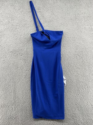 Women's Dress The Population Eliseo Asymmetrical Midi Dress, Size XS - Blue
