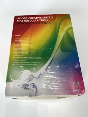 Adobe Creative Suite 3 Master Collection Windows Education Sealed New