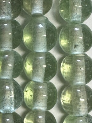 5 strands green Colored Glass Beads-10mm-Round Beads As Pictured clear Beads