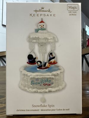 Hallmark Keepsake Ornament 2012 Snowflake Spin Magic Light Sound Motion NIB