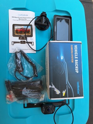 LEEKOOLUU Backup Camera for Car HD 1080P 5 Inch Monitor Rear READ BELOW