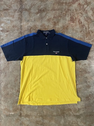 POLO SPORT ネイビー/イエロー ジャージ XL POLO SPORT ネイビー/イエロー ジャージ XL