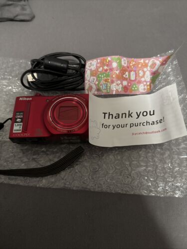 Nikon COOLPIX S9100 12.1MP 18x Zoom HD Digital Camera Red w Nikon COOLPIX S9100 12.1MP 18x Zoom HD Digital Camera Red w
