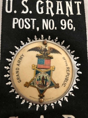 GRAND ARMY OF THE REPUBLIC US GRANT MEMORIAM CIVIL WAR RIBBON