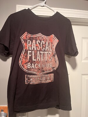 Rascal Flatts Back To US Tour 2018 Country Music Black T-Shirt Men's Medium