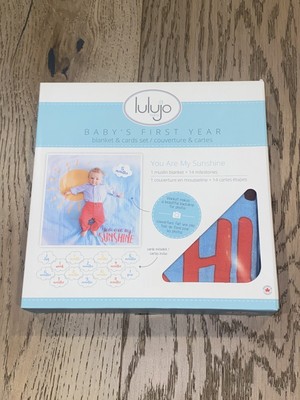 Lulujo Baby s First Year Blanket & Cards Set You Are My Sunshine 