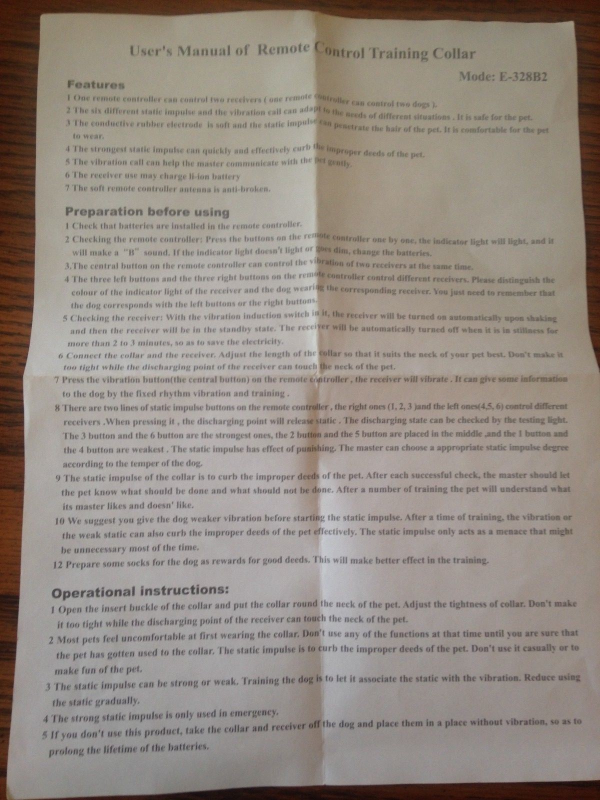 Remote Dog Training Shock Collar for Dogs with Vibration