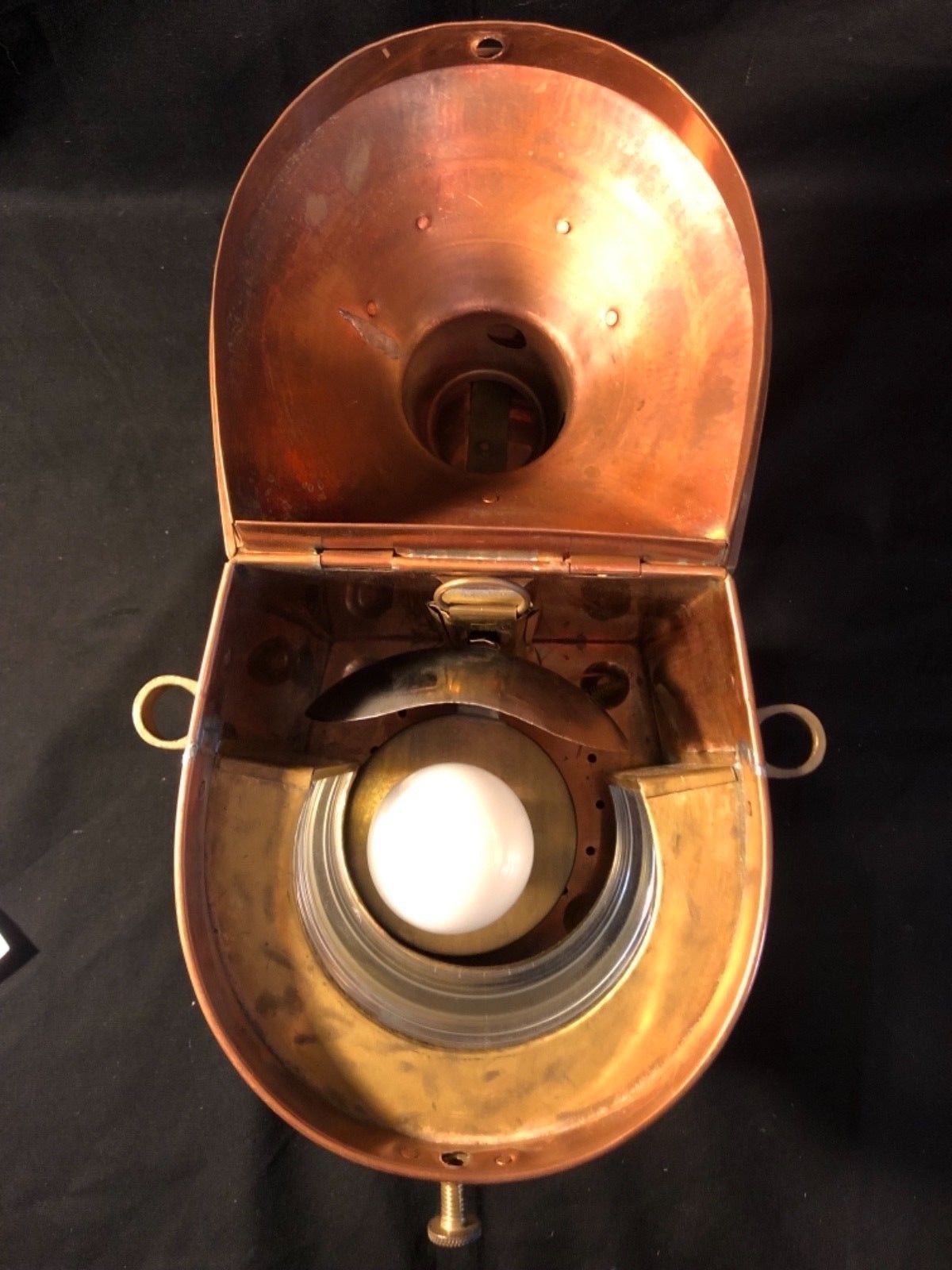 Vintage Tung Woo Masthead Copper & Brass NO W7071 Electrified Ship Latern